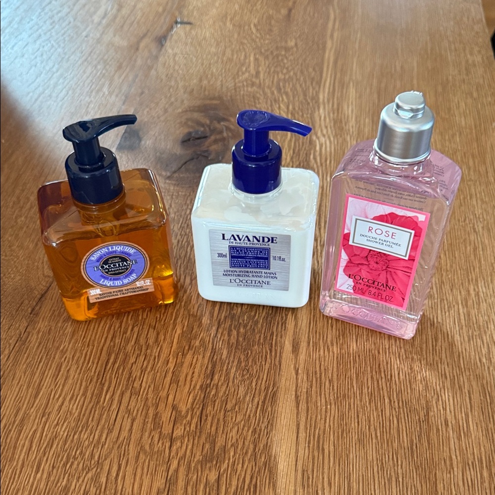 L'OCCITANE Lavender Hand Soap Duo and Rose Shower Gel bundle- new,unopened - Picture 2 of 2